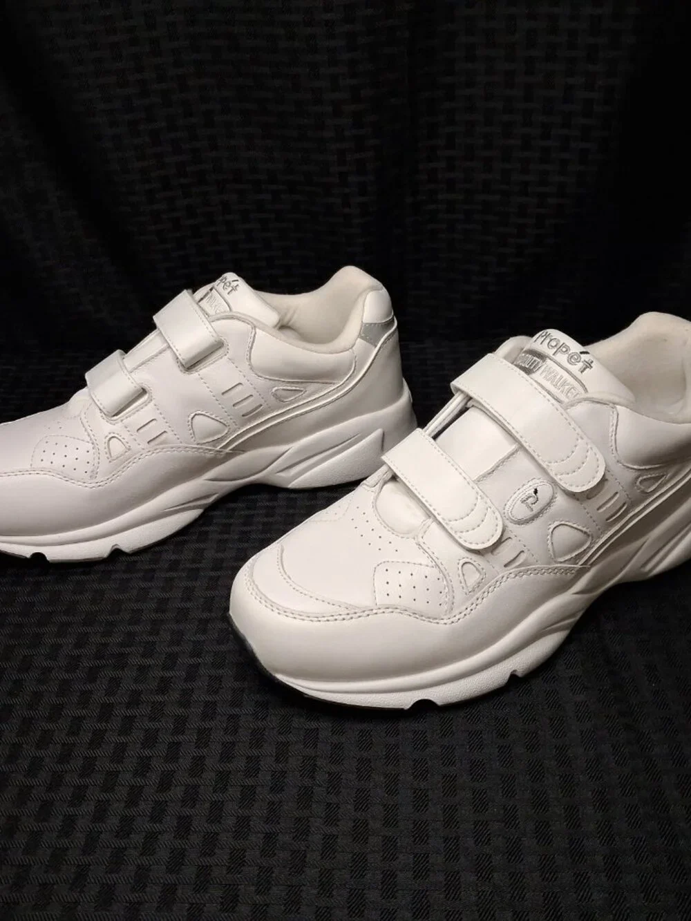 Propet Mens Stability Walker Strap Walking Shoes Size US 8.5 xx (5E) White